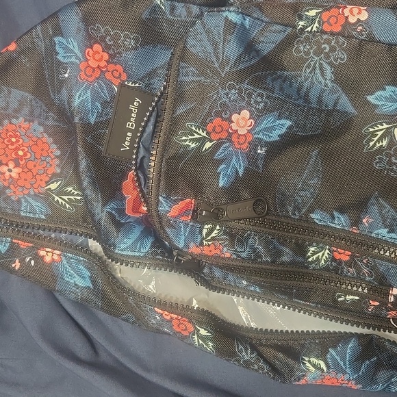Vera Bradley Black Sling Bag with Red and Blue Floral Pattern - Picture 6 of 6